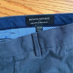 Banana Republic Charcoal 33x30 Slim Fit Trousers